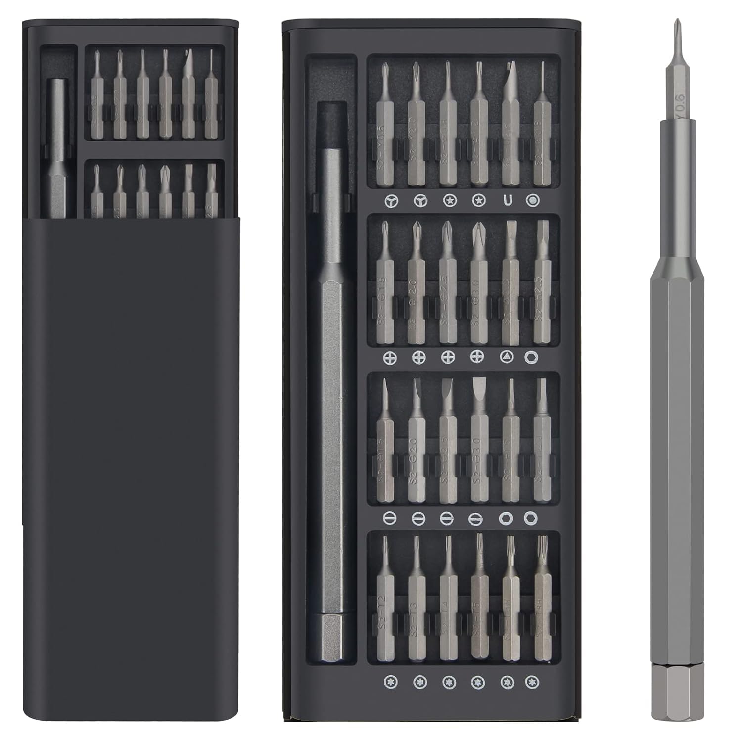 24 in 1 Mini Screwdriver Set with Case, Small Flathead Magnetic Screwdriver Kit for Electronics (SVO-11)