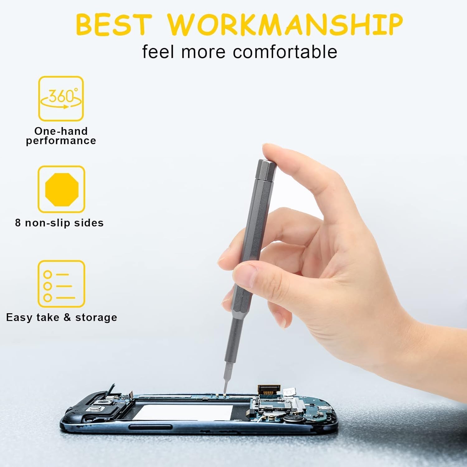 24 in 1 Mini Screwdriver Set with Case, Small Flathead Magnetic Screwdriver Kit for Electronics (SVO-11)
