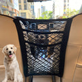 3-Layer Car Mesh Organizer, Seat Back Net Bag, Barrier of Backseat Pet Kids, Cargo Tissue Purse Hold (SVO_10)