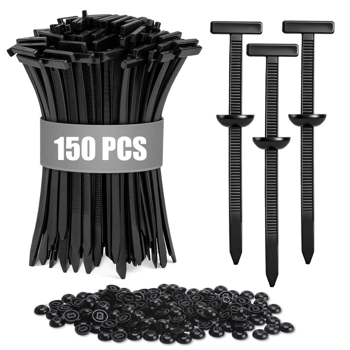 Universal Cable Tie Buckle for Cars, Heavy Duty Self-Locking UV Resistant Zip Ties with Push Pin Button