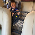 3-Layer Car Mesh Organizer, Seat Back Net Bag, Barrier of Backseat Pet Kids, Cargo Tissue Purse Hold (SVO_10)