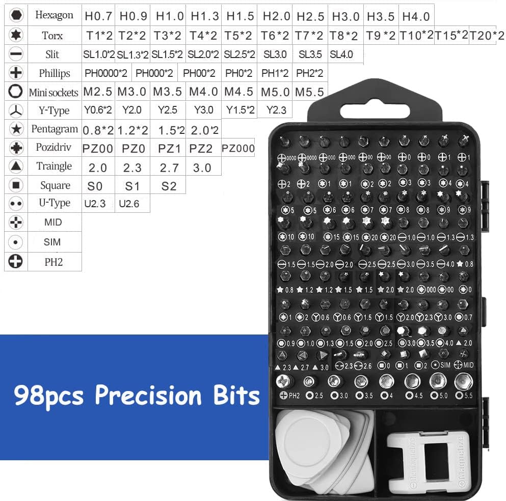 115-in-1 Precision Screwdriver Set with Voltage Tester Pen (SVO-30)