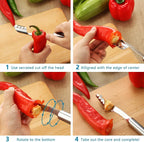 Stainless Steel Chili Corer Pepper Corer Seed Remover (SVO-22)