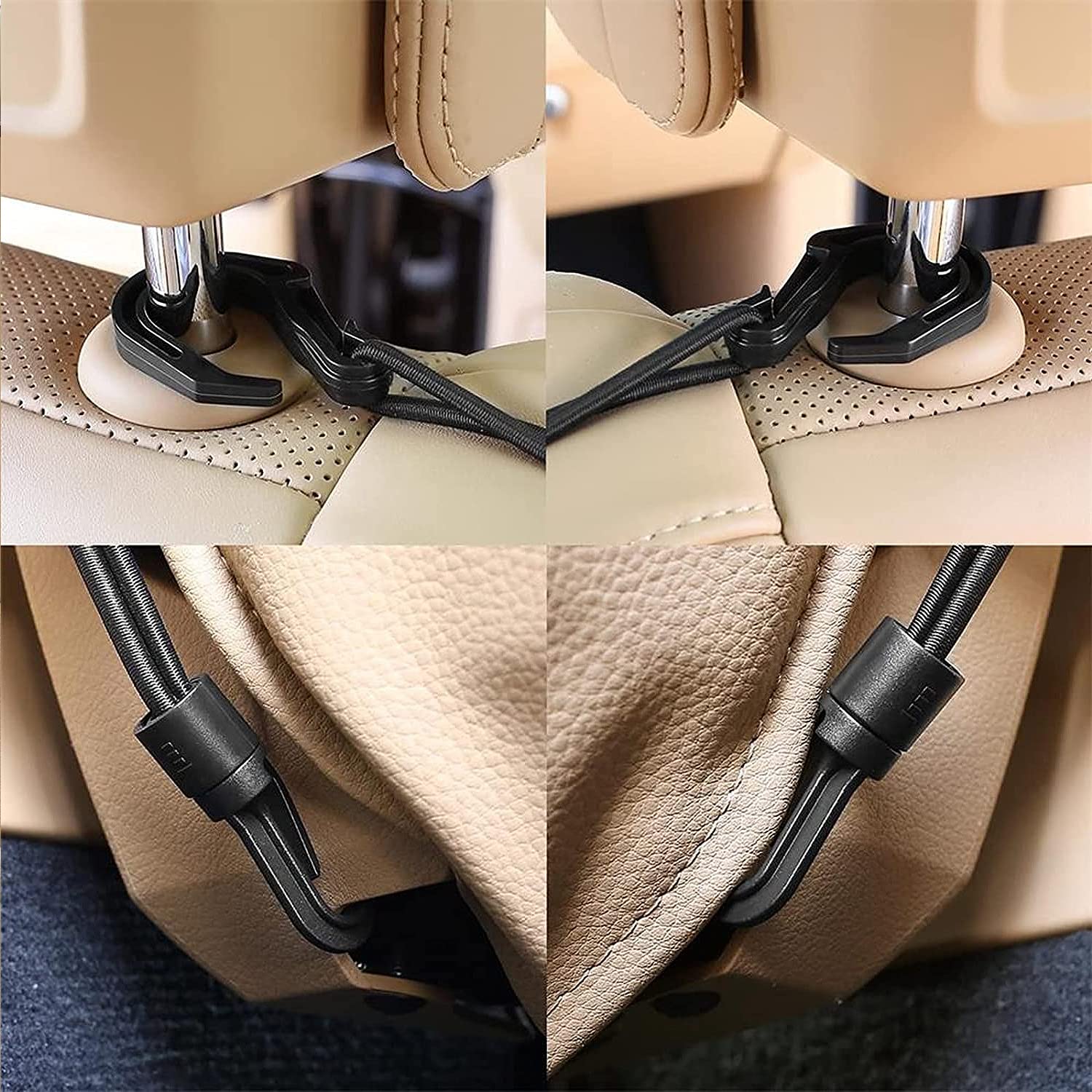 3-Layer Car Mesh Organizer, Seat Back Net Bag, Barrier of Backseat Pet Kids, Cargo Tissue Purse Hold (SVO_10)