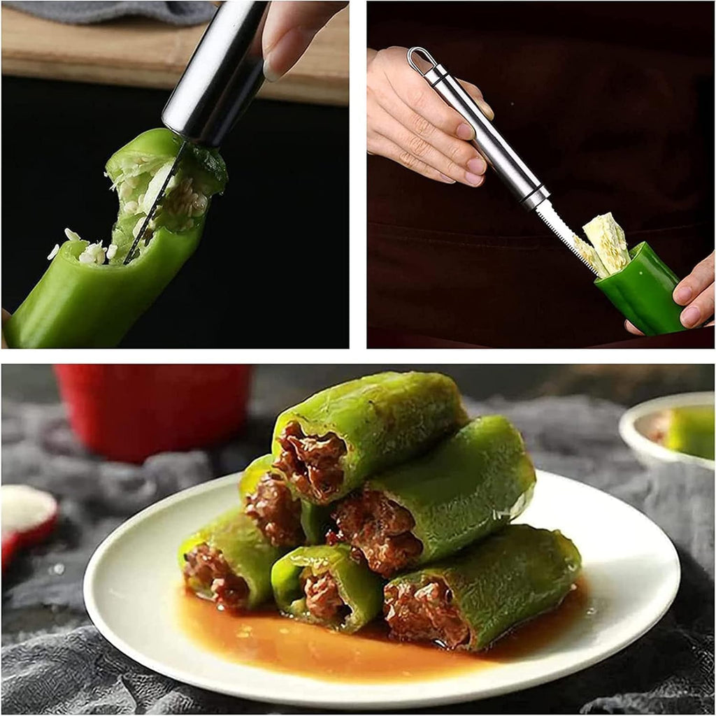 Stainless Steel Chili Corer Pepper Corer Seed Remover (SVO-22)
