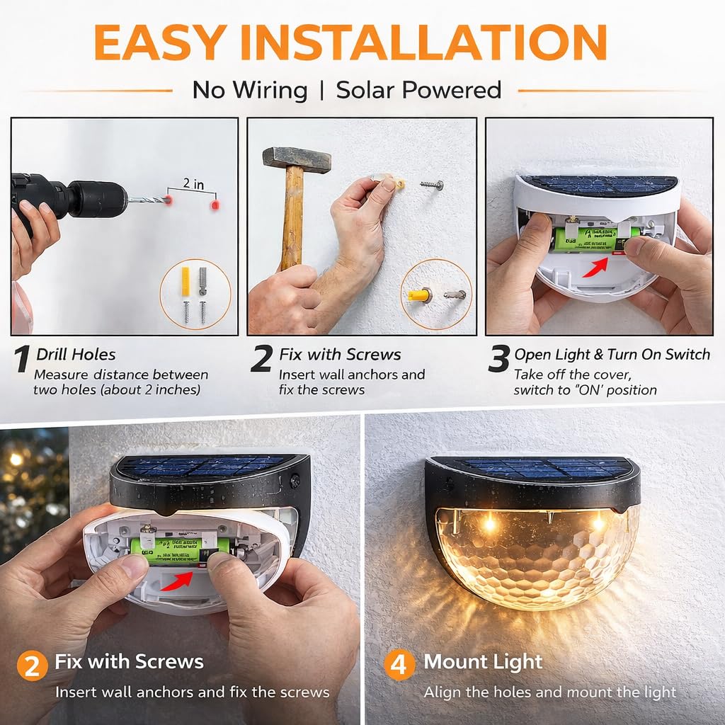 Solar Wall Lights - Pack of 2 (SVO-25)