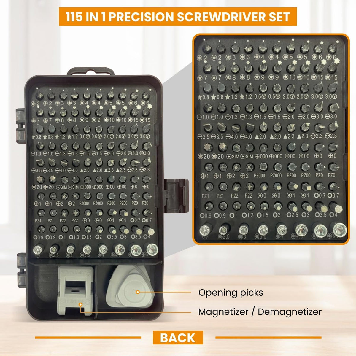 115-in-1 Precision Screwdriver Set with Voltage Tester Pen (SVO-30)
