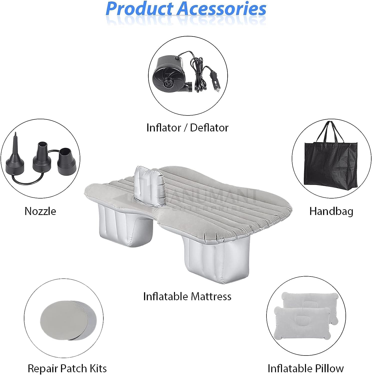 Premium Car Inflatable Bed with Pump & 2 Air Pillow (SVO_13)